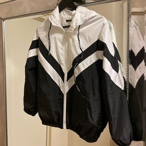 Color-block Hooded Windbreaker
